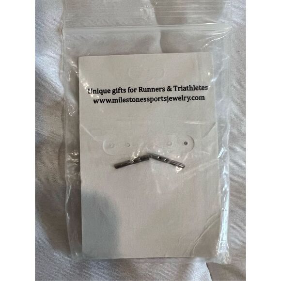 Milestone Sports & Apparel Running Diva .925 sterling silver 5K Rhinestone Sneak - Picture 2 of 2